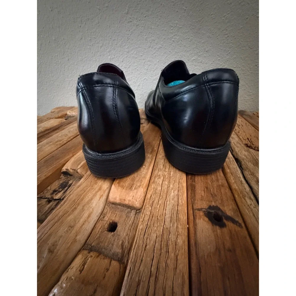 Rockport Loafers 10.5M Black Leather Waterproof Hydro-Shield Slip On APM11521